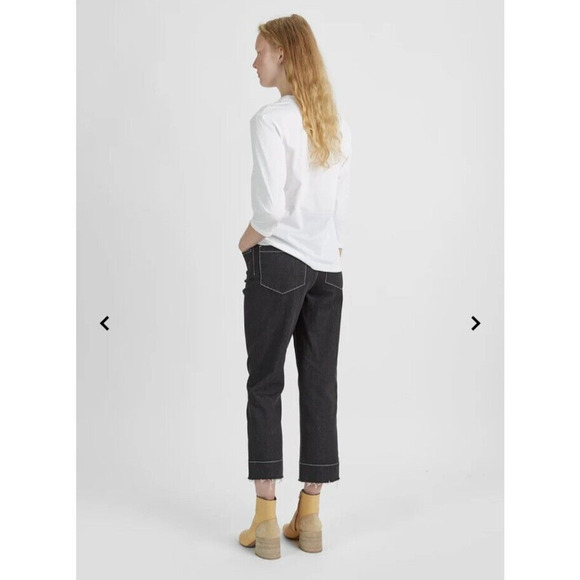 NEHERA Denim Jeans Womens French Size 40 US Size 8 Crop Slovakia Graphite Black - Picture 3 of 16